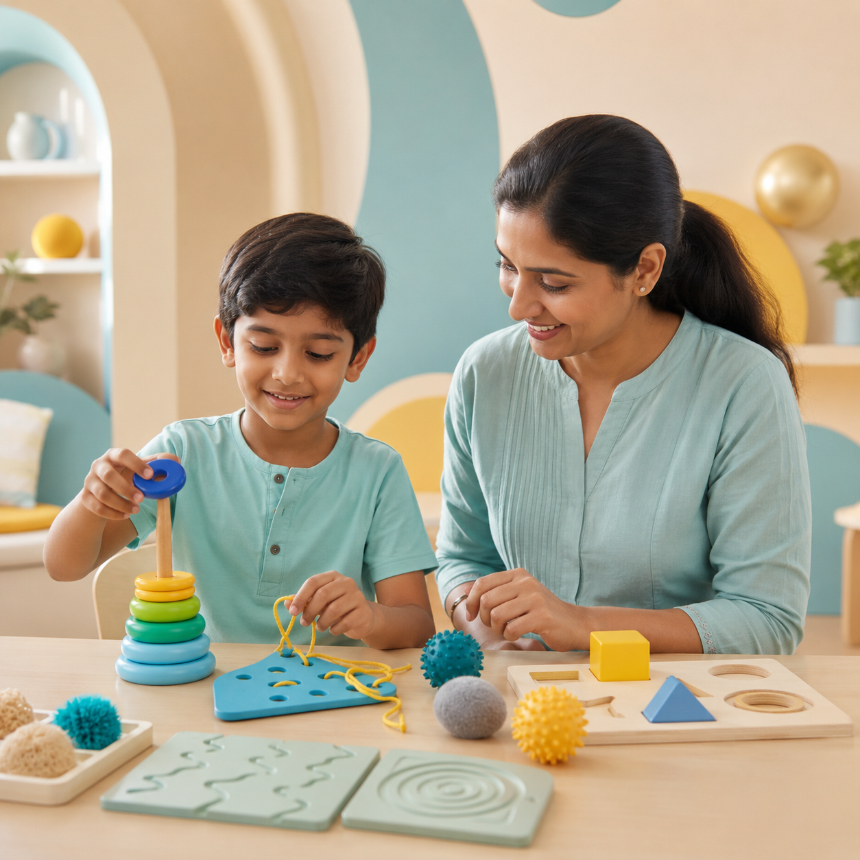 Children learning together at AstraKids