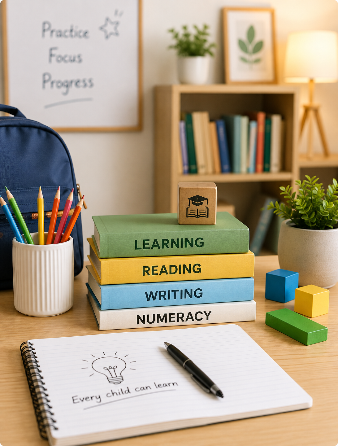 Child receiving personalised academic learning support at AstraKids